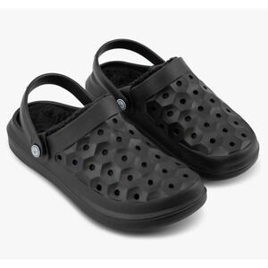 Joybees Varsity Lined Clogs Black Slip On Comfort Shoes Womens Size 7